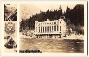 RPPC Seattle City Light Skagit River Power Project Gorge Plant 1940s Postcard