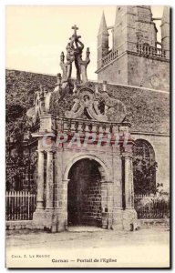 Old Postcard Carnac Portal Church