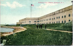Postcard RI Newport - Exterior Fort Adams
