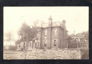 RPPC MISSOURI VALLEY IOWA HIGH SCHOOL BUILDING VINTAGE REAL PHOTO POSTCARD IA.