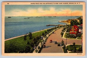 Shore Road Entrance To New York Harbor Brooklyn 1940 Postcard Worlds Fair Cancel