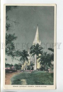443173 Tanzania Dar-Es-Salaam Roman catholic church Vintage tinted postcard