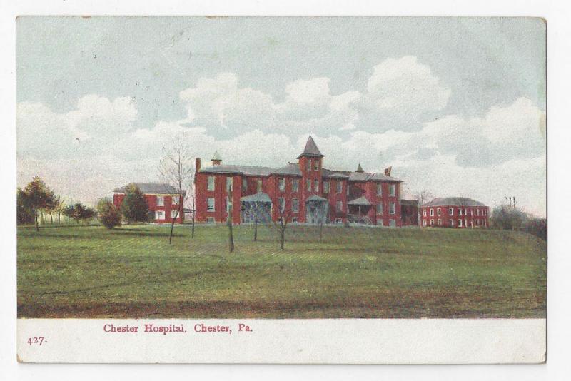 Chester PA Hospital Vintage Postcard 1910