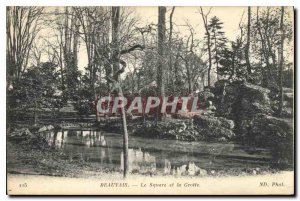 Old Postcard Beauvais The square and the Grotto Caves