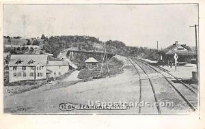 Railroad Track Ferndale NY postal used unknown