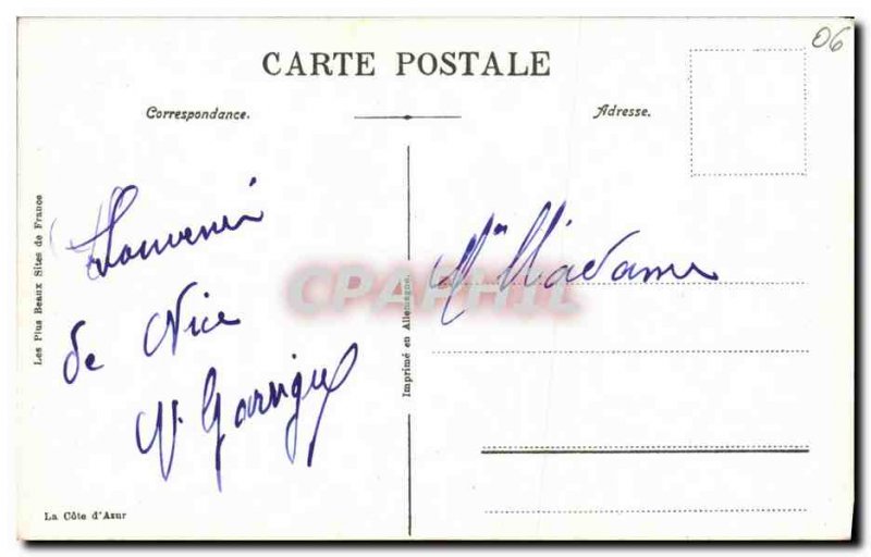 Old Postcard Nice Vue Generale du Chateau Jack