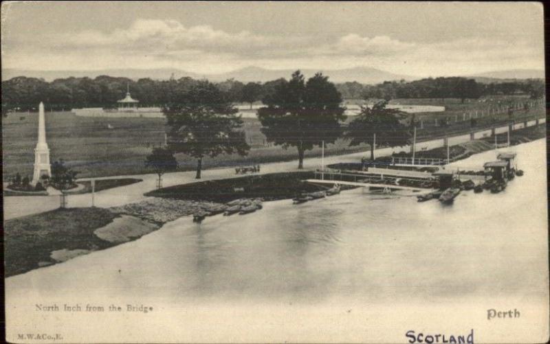 Perth Scotland North Inch From Bridge c1910 Postcard