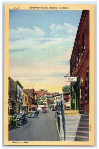 c1940s Brewery Gulch Arizona Hotel View Bisbee Arizona AZ Unposted Cars Postcard