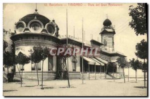 Old Postcard Barcelona Tibidabo Vista del Gran Restarunt