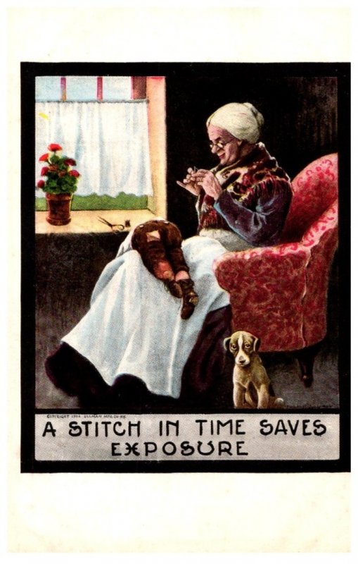 Stitch in Time, Sewing boy pants, Colorgravure  series 138, no.2463