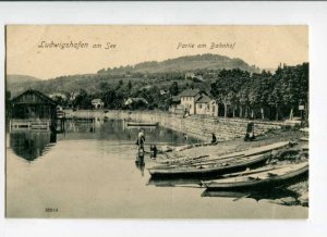 289245 GERMANY LUDWIGSHAFEN railway station Vintage postcard