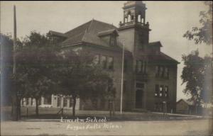 Fergus Falls MN Lincoln School c1910 Real Photo Postcard EXC COND