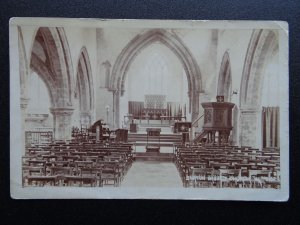 Stratford upon Avon BURTON DASSETT All Saints Church Interior c1920s RP Postcard