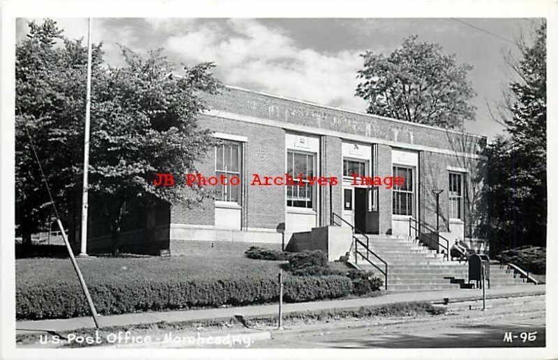 KY, Morehead, Kentucky, RPPC, Post Office Building, Entrance View, Photo No M95