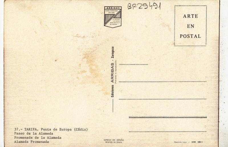 BF29491 cadiz spain tarifa punta de europa   front/back image