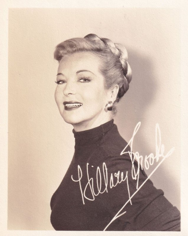 Hillary Brooke of Sherlock Holmes Film Facimile Signed Antique Photo