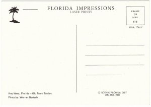 Old Town Trolley, Key West, Florida, Chrome Postcard