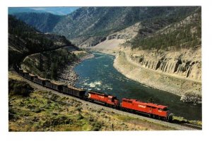 CP Coal Railway Freight Train,Thompson River Canyon, Lytton, British Columbia