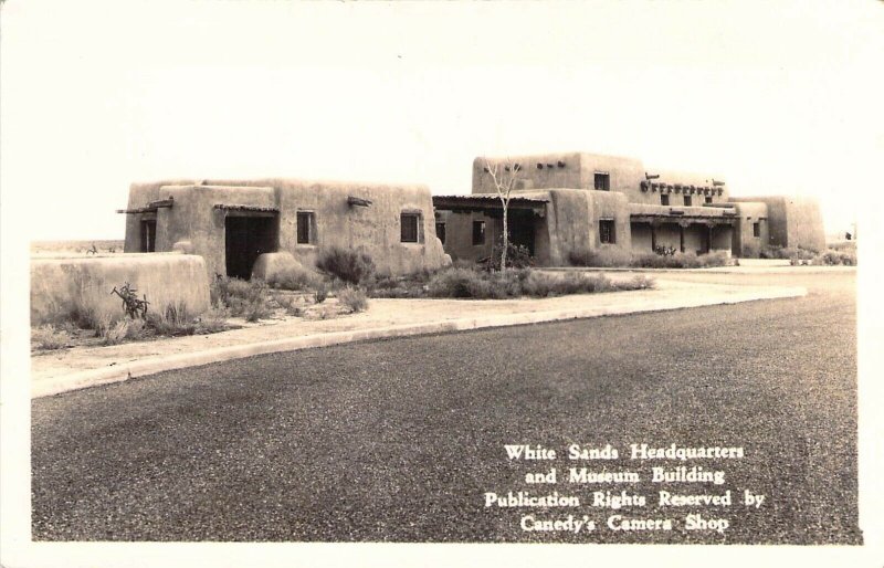 RPPC, Real Photo, White Sands HQ and Museum, New Mexico NM, Old Post Card