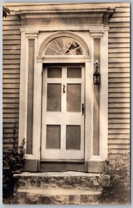 Wiscasset Maine 1930s RPPC Real Photo Postcard Doorway