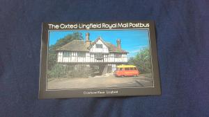 Colour Postcard The oxted Lingfield Royal Mail Postbus - Crowhurst Place