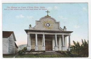 Old Mission on Coeur d'Alene River Idaho 1910c postcard