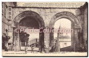 Postcard Cluny Old Gate of the XII century Abbey Entree