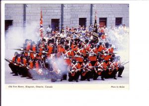 Soldiers in Formation Firing Rifles, Fort Henry, Kingston, Ontario, Photo She...