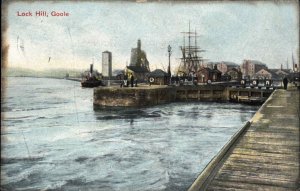 1904 Postcard Goole Yorkshire Lock Hill Harbor Pier