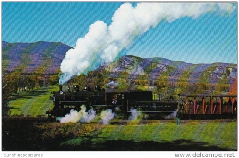 Conway Scenic Railroad 0-6-0 Steam Locomotive No 47 Heading For Conway White ...