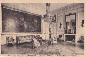 Marie Antoinette Premier Salon Chateau De Compiegne Antique French Postcard