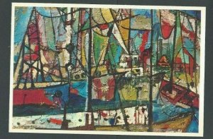 PPC the Harbor By S Schwartz Repro From His Painting Mint