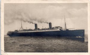 1920s D. Columbus Steam Ship Norddeutscher Lloyd Bremen Real Photo Postcard