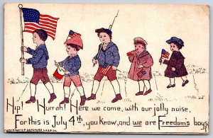 Patriotic~July 4th~Freedom's Boys Parade~Hurrah! We Come~w/Flags & Drum~Sandford