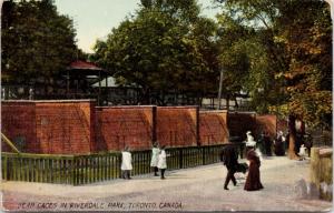 Bear Cages Riverdale Park Toronto Ontario ON Antique Postcard D41