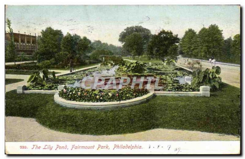 Old Postcard The Lily Pond Fairmount Park Philadelphia