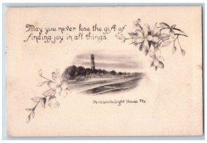 1914 May You Never Lose Gifts Of All Thing Pensacola Lighthouse Florida Postcard