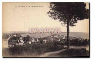 Postcard General view Old Cannes and the Islands