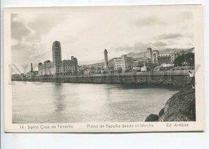 438039 Spain Tenerife Santa Cruz Plaza de Espana from pier Old photo postcard