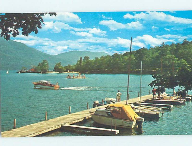 Unused Pre-1980 RESORT SCENE Adirondacks - Silver Bay - Lake George NY c4311