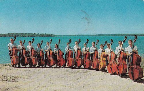 Interlochen Michigan Bowl String Bass Close Concert Postcard