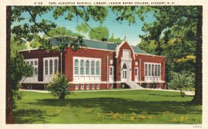 Vintage Postcard 1920's Carl Augustus Library Lenoir Rhyne College Hickory NC