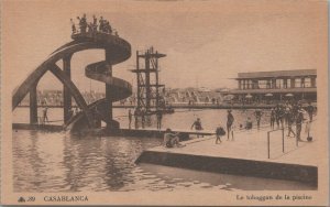 Postcard Le Toboggan de la Piscine Casablanca Waterslide