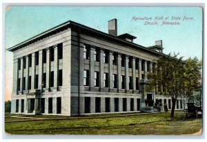 Lincoln Nebraska NE Postcard Agriculture Hall State Farm Building 1911 Vintage