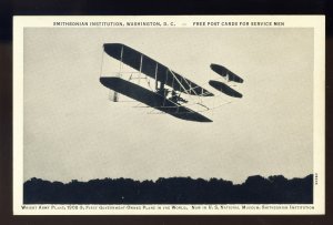 Washington, DC Postcard, Wright Army Plane 1908-9, Smithsonian Institution