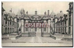 Postcard Old Boissy Saint leger Wagram Prince of Chateau frontage and grid & ...