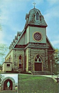 LAKE GENEVA WISCONSIN~ST FRANCIS DeSALES CATHOLIC CHURCH~1960 PSMK POSTCARD