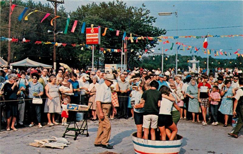 Little Italy Clinton Indiana IN Annual Festival Grape Stamping Postcard