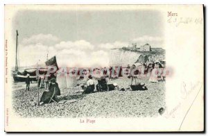 Postcard Ancient Seas 3 July 1902 The Beach