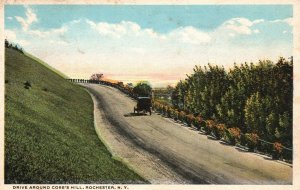 Vintage Postcard Drive Around Cobb's Hill Rochester New York Walker's Post Card